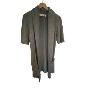 Sparrow Womens Short Sleeve Open Front Cardigan Sweater With Pockets - Size S
